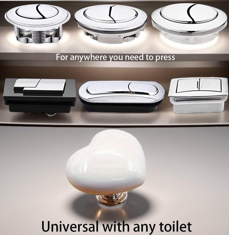 CIXVOEMK Toilet Flush Assistant,Top Push Button Helper for Long Nails (2PCS-White) - Image 2
